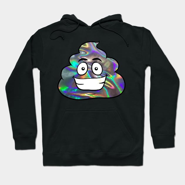 hologram print poop emoji Hoodie by gossiprag